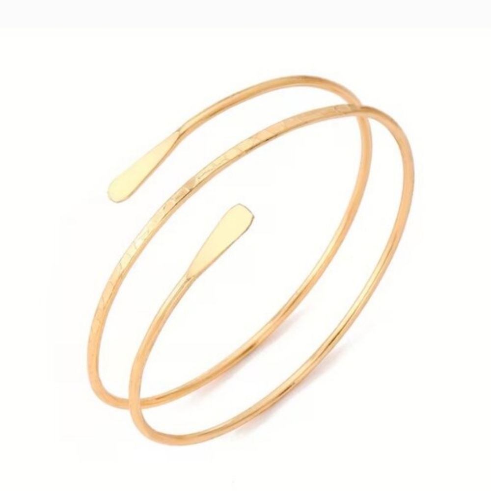 2 Pcs Upper Arm Cuff Bracelets Boho Hippie Armlet Goddess Simple Egyptian Greek - Picture 4 of 7